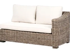 Divano angolare da giardino 3 posti VALLETRI Lato destro Rattan Grigio