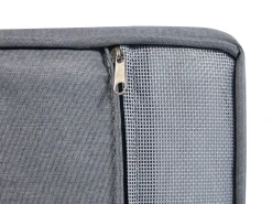 Divano angolare da giardino con pouf 9 posti TEGLIO Rattan sintetico (PE) Grigio