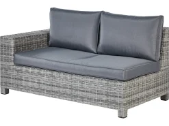 Divano angolare da giardino con pouf 9 posti TEGLIO Rattan sintetico (PE) Grigio