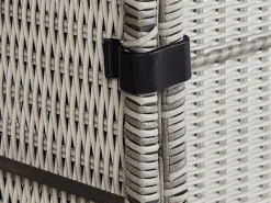 Divano angolare da giardino con pouf 9 posti TEGLIO Rattan sintetico (PE) Grigio