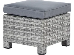 Divano angolare da giardino con pouf 9 posti TEGLIO Rattan sintetico (PE) Grigio