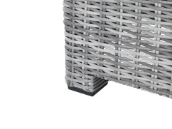 Divano angolare da giardino con pouf 9 posti TEGLIO Rattan sintetico (PE) Grigio