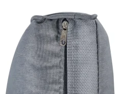 Divano angolare da giardino con pouf 9 posti TEGLIO Rattan sintetico (PE) Grigio