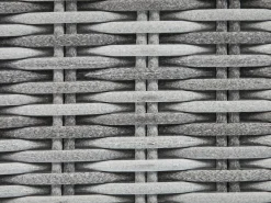 Divano angolare da giardino con pouf 9 posti TEGLIO Rattan sintetico (PE) Grigio