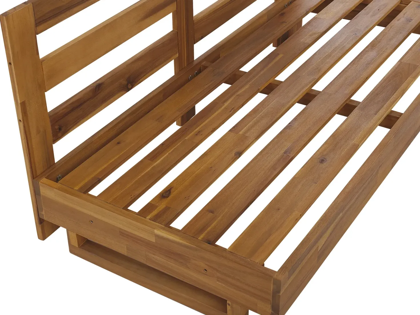 Divano angolare da giardino 5 posti MARETTIMO Lato destro Legno di acacia certificato Marrone