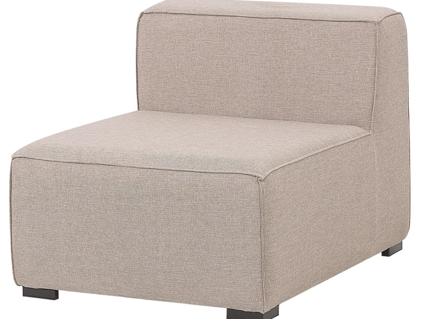 Divano angolare da giardino con pouf 7 posti AREZZO Lato Sinistro Modulare Beige