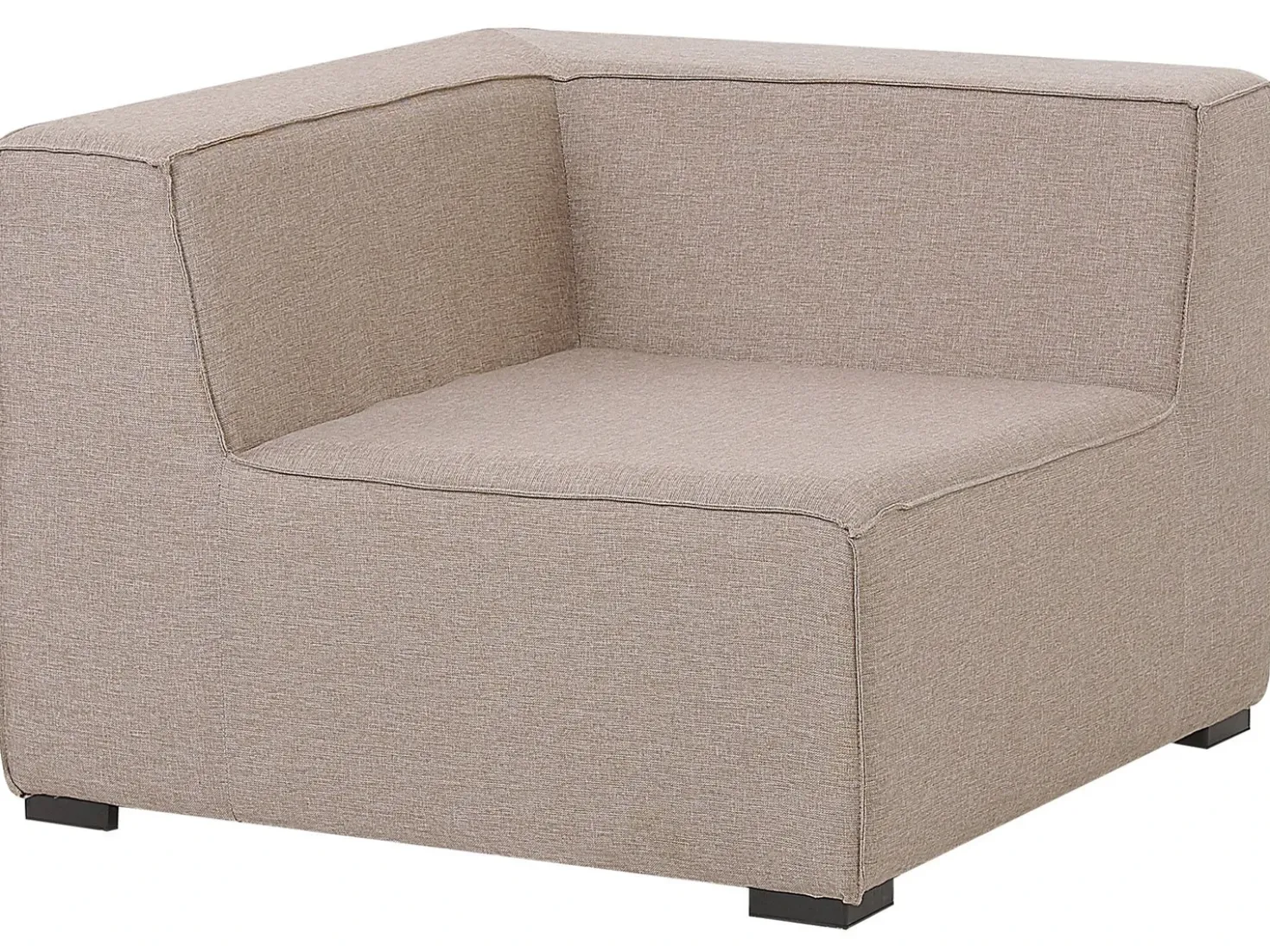 Divano angolare da giardino con pouf 7 posti AREZZO Lato Sinistro Modulare Beige