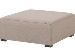 Divano angolare da giardino con pouf 7 posti AREZZO Lato Sinistro Modulare Beige