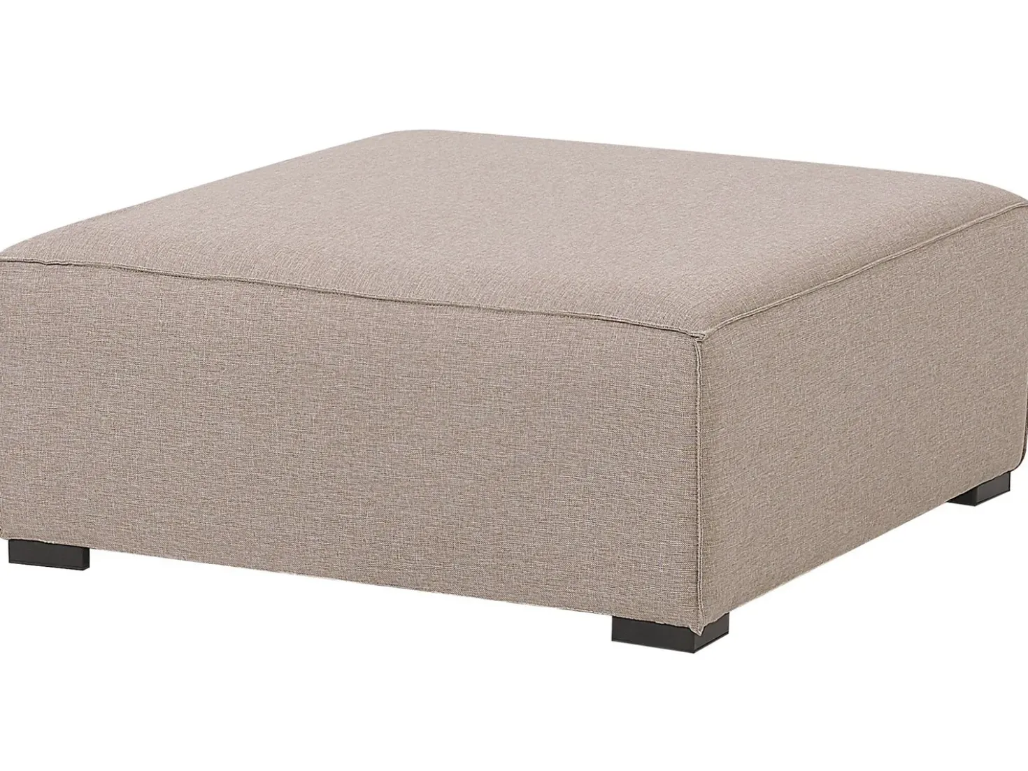 Divano angolare da giardino con pouf 7 posti AREZZO Lato Sinistro Modulare Beige