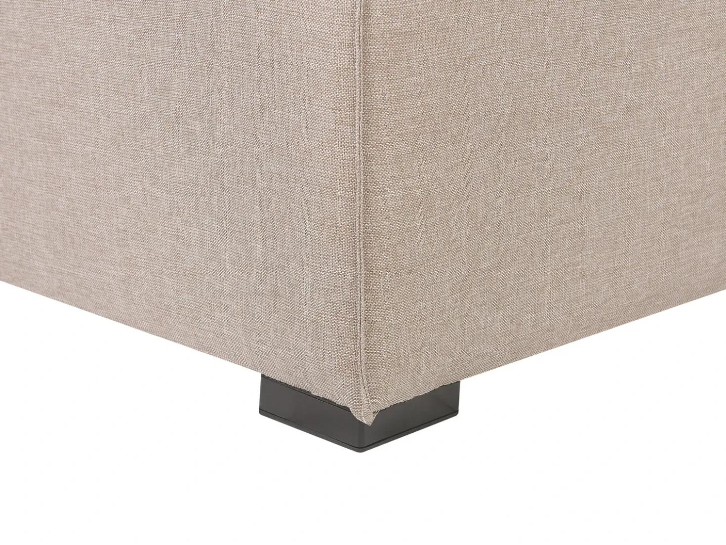 Divano angolare da giardino con pouf 7 posti AREZZO Lato Sinistro Modulare Beige
