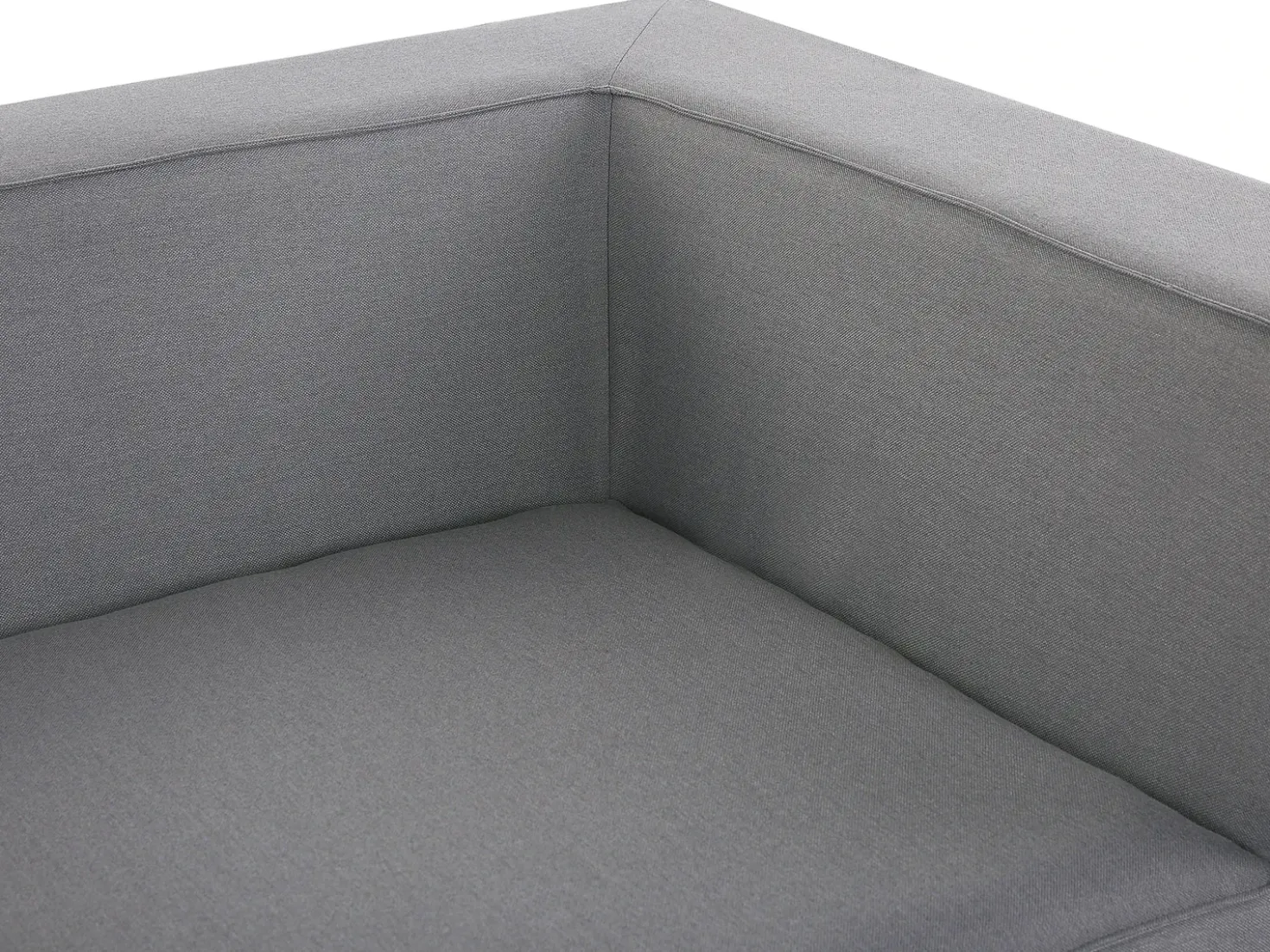 Divano angolare da giardino con pouf 7 posti AREZZO Lato Sinistro Modulare Grigio
