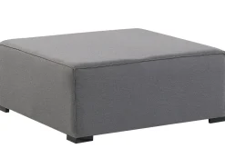 Divano angolare da giardino con pouf 7 posti AREZZO Lato Sinistro Modulare Grigio