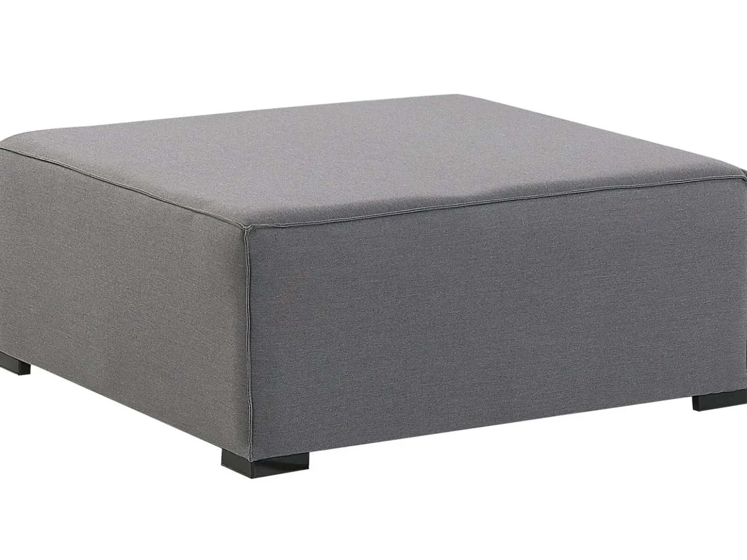 Divano angolare da giardino con pouf 7 posti AREZZO Lato Sinistro Modulare Grigio