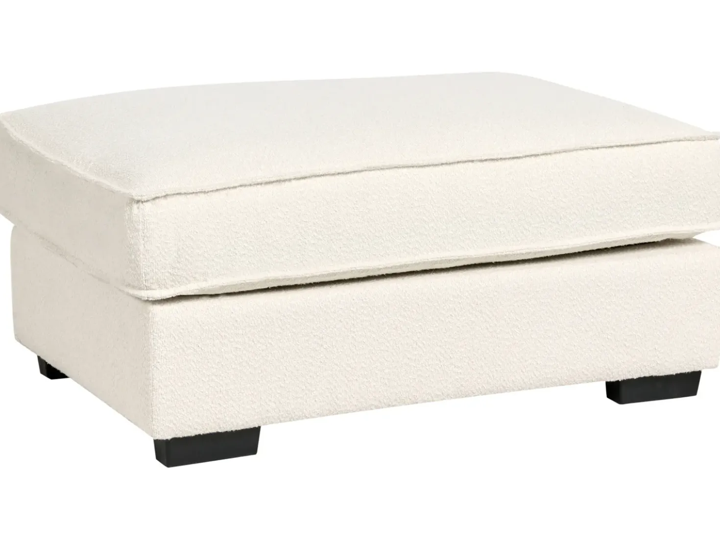Divano angolare KOLDING Bouclé Beige chiaro con ottomana Lato Sinistro
