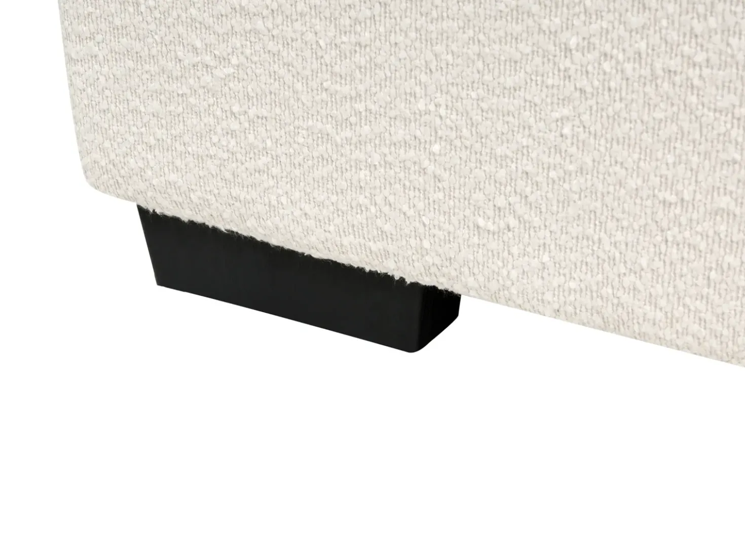 Divano angolare KOLDING Bouclé Beige chiaro con ottomana Lato Sinistro