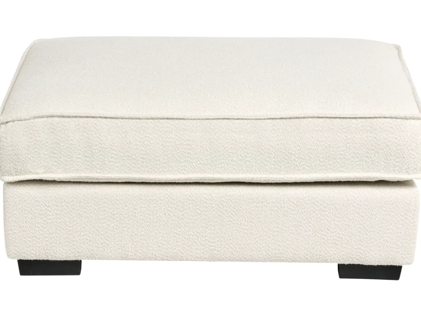 Divano angolare KOLDING Bouclé Beige chiaro con ottomana Lato Sinistro