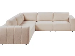 Divano angolare modulare 5 posti KIVVIK Bouclé Beige Lato destro