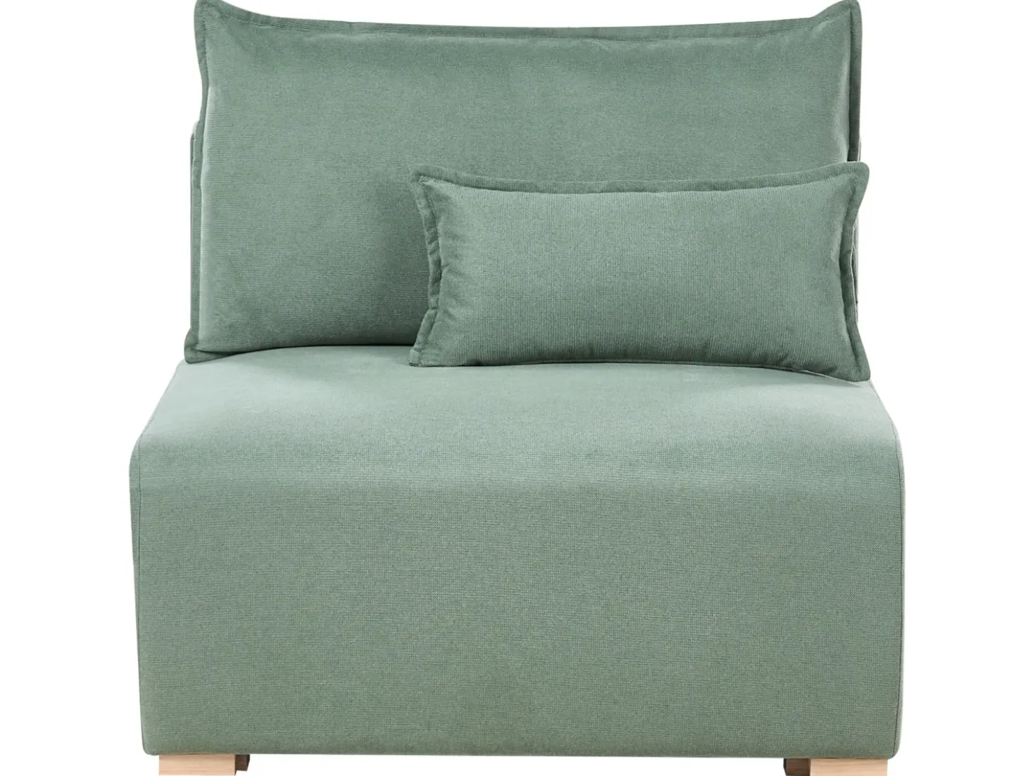 Divano angolare modulare NERBO Tessuto Verde chiaro Lato Sinistro
