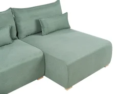 Divano angolare modulare NERBO Tessuto Verde chiaro Lato Sinistro