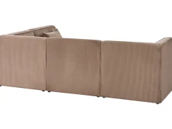 Divano angolare modulare 4 posti LEMVIG Velluto a coste Beige sabbia Lato destro