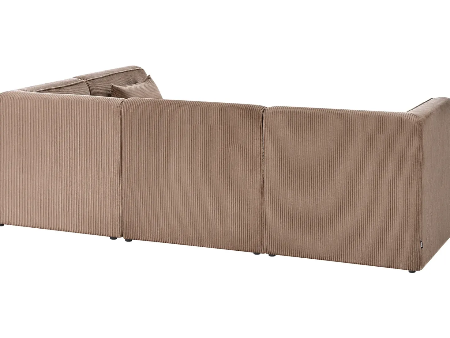 Divano angolare modulare 4 posti LEMVIG Velluto a coste Beige sabbia Lato destro