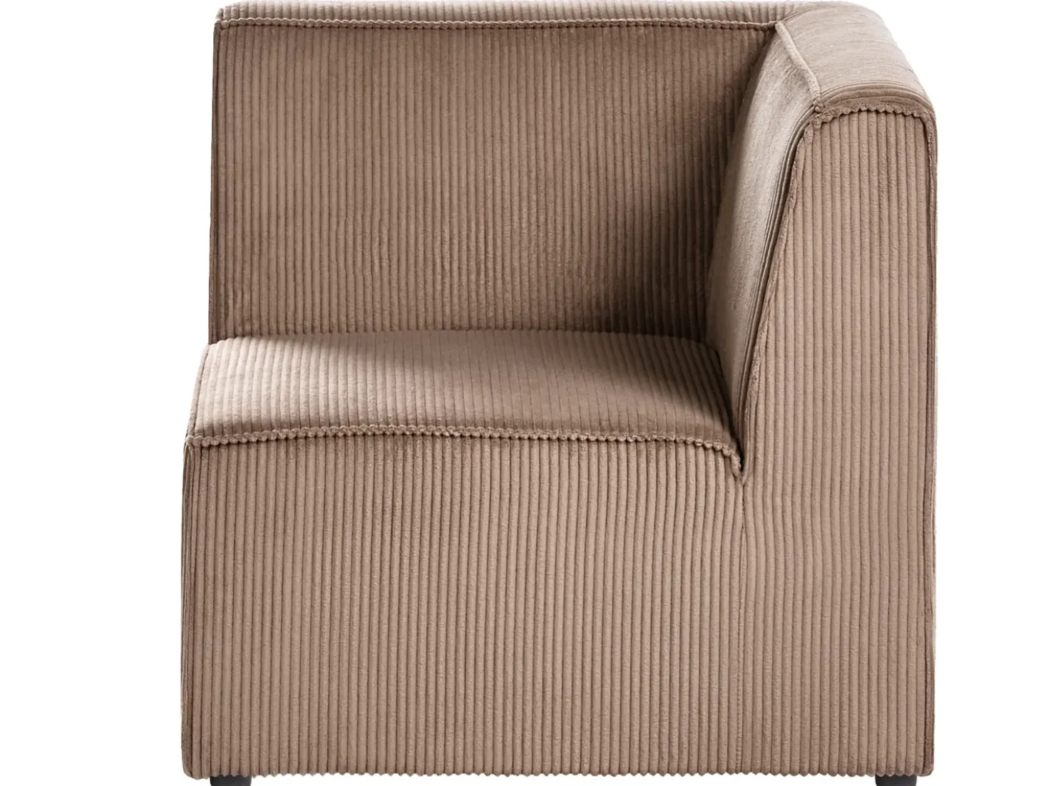 Divano angolare modulare 4 posti LEMVIG Velluto a coste Beige sabbia Lato destro