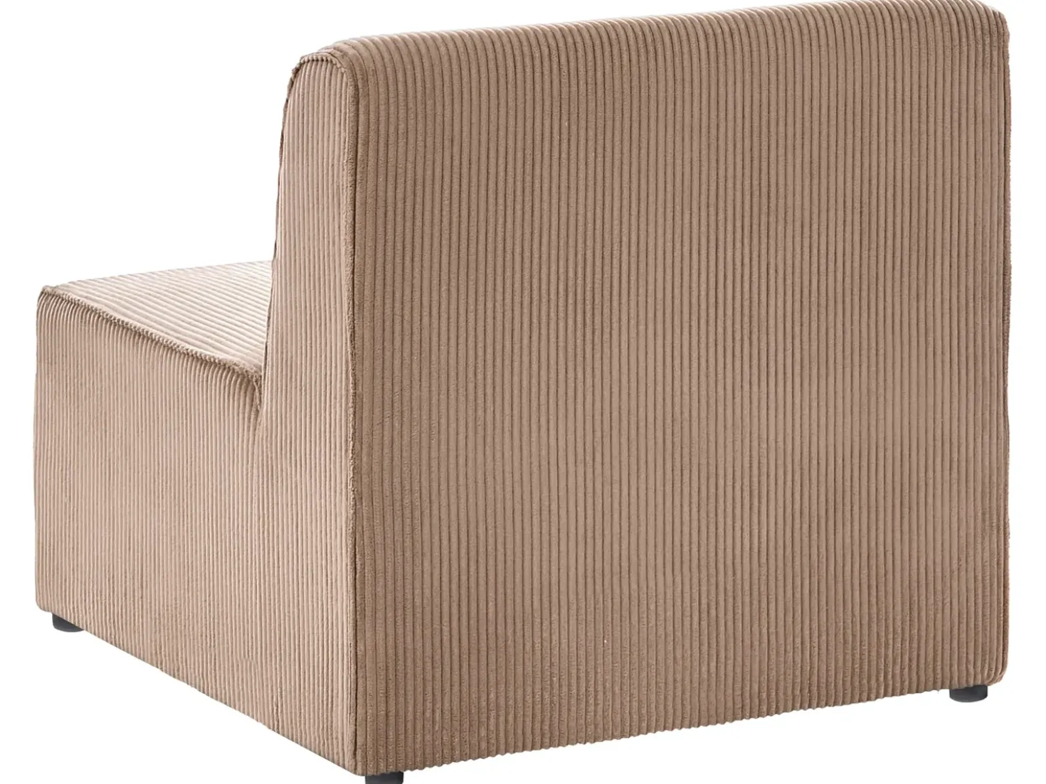 Divano angolare modulare 4 posti LEMVIG Velluto a coste Beige sabbia Lato destro