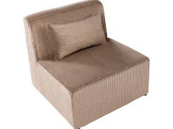 Divano angolare modulare 4 posti LEMVIG Velluto a coste Beige sabbia Lato destro