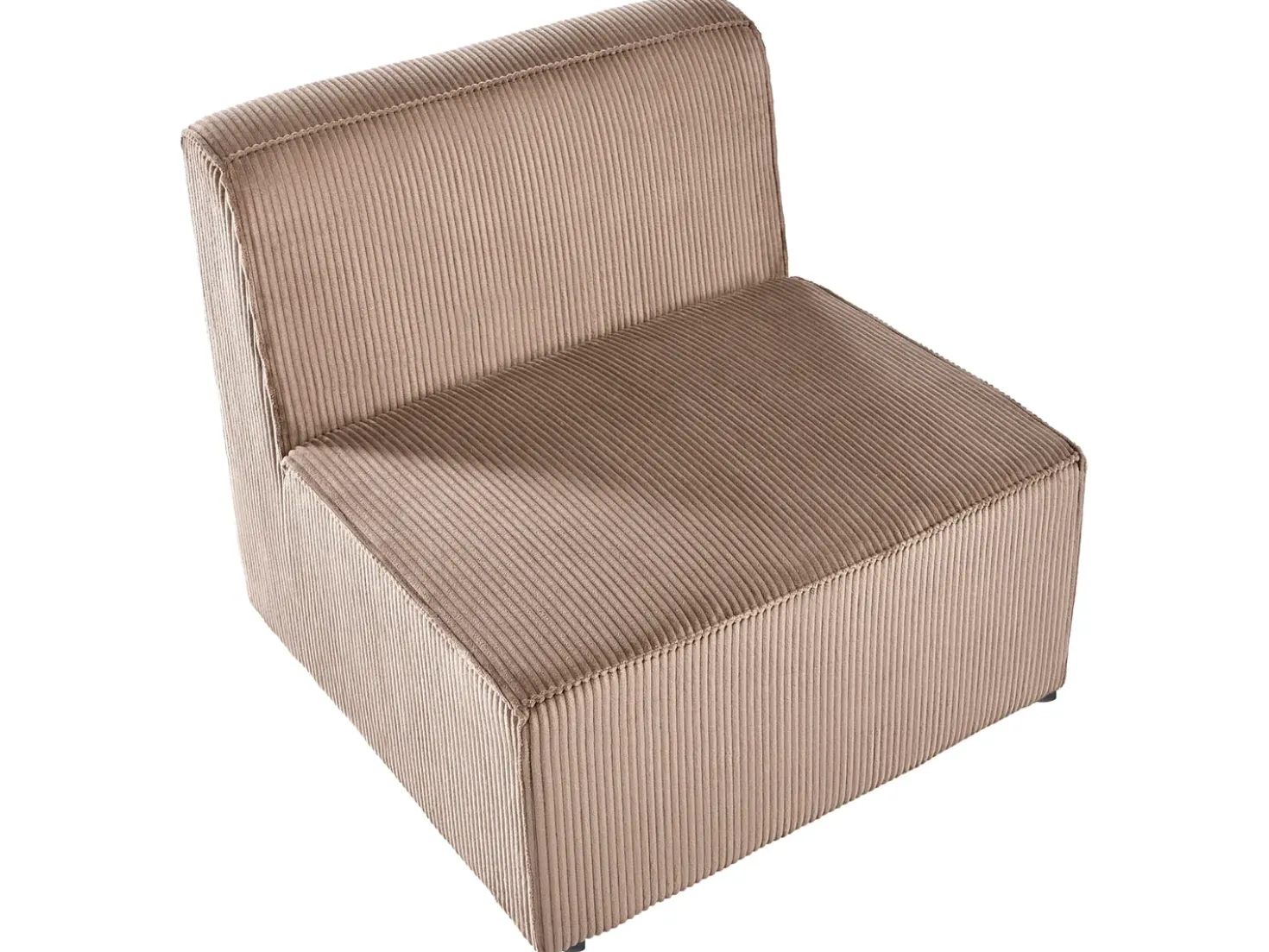 Divano angolare modulare 4 posti LEMVIG Velluto a coste Beige sabbia Lato destro
