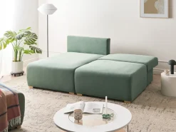 Divano angolare modulare NERBO Tessuto Verde chiaro Lato destro