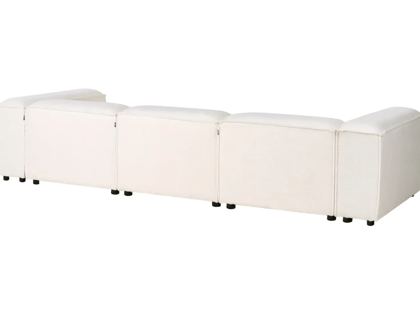 Divano angolare modulare 4 posti ARDAL Bouclé Bianco sporco Lato Sinistro