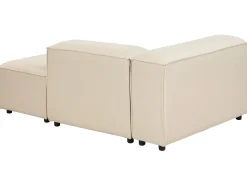 Divano angolare modulare 3 posti ARDAL Tessuto Beige con ottomana Lato Sinistro