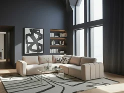 Divano angolare modulare 5 posti KIVVIK Bouclé Beige Lato Sinistro