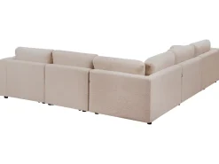 Divano angolare modulare 5 posti KIVVIK Bouclé Beige Lato Sinistro