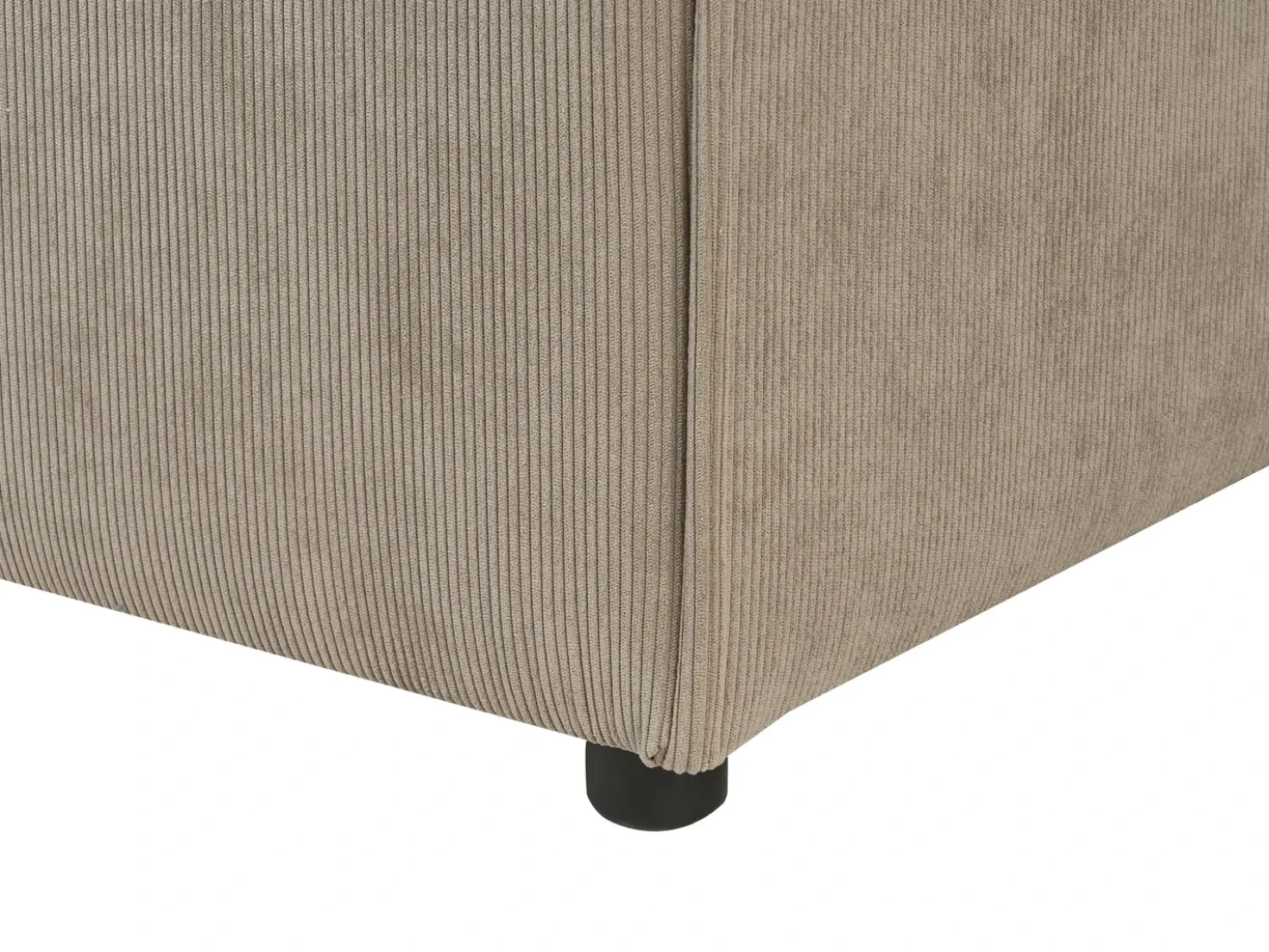 Divano angolare modulare 4 posti ARDAL Velluto a coste Marrone chiaro Lato Sinistro