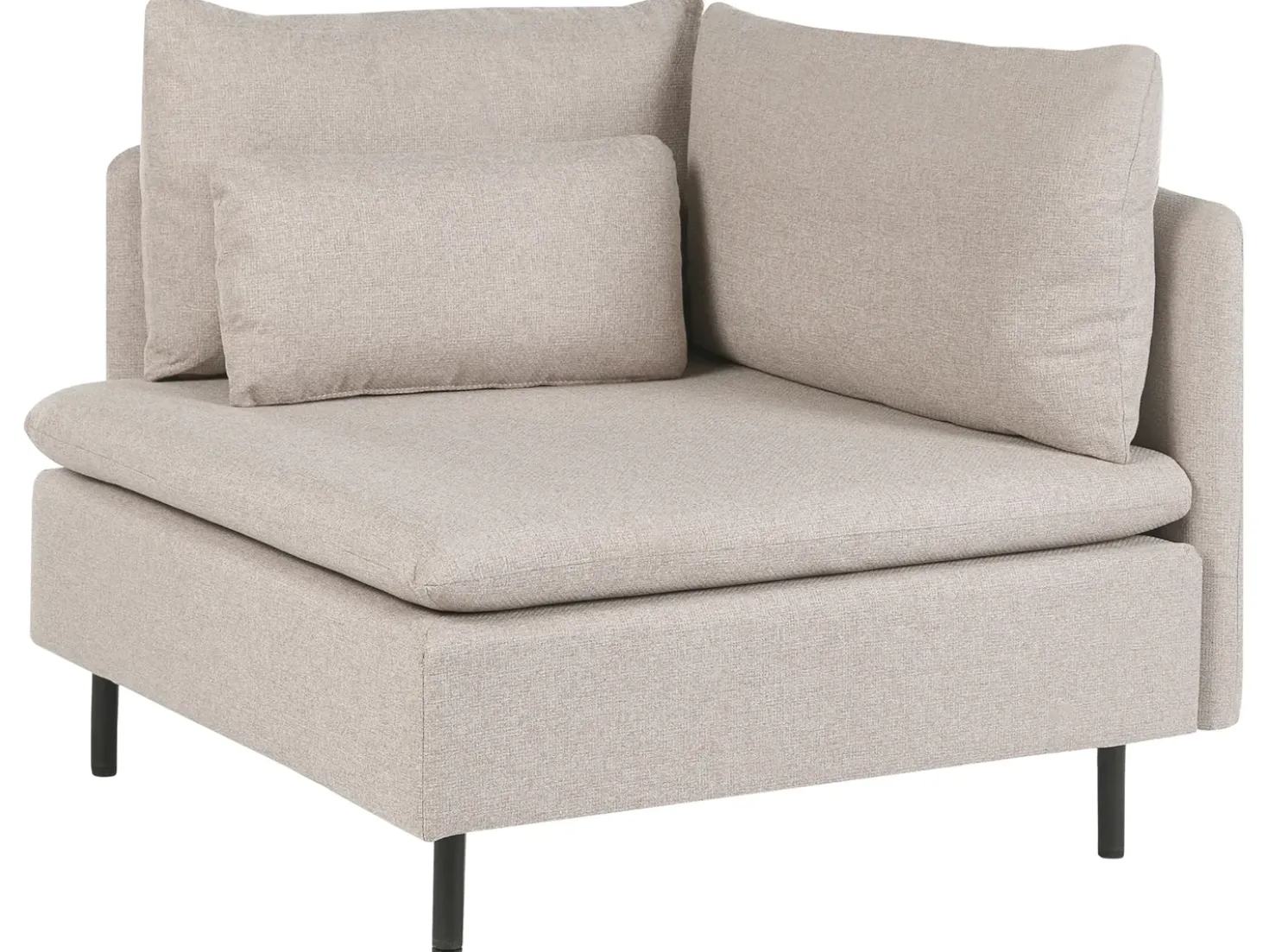 Divano angolare modulare 3 posti EGERIS Tessuto Beige Lato destro