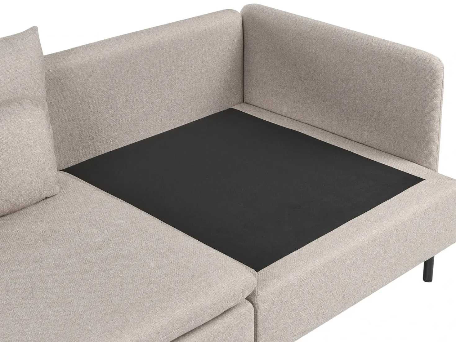 Divano angolare modulare 3 posti EGERIS Tessuto Beige Lato destro