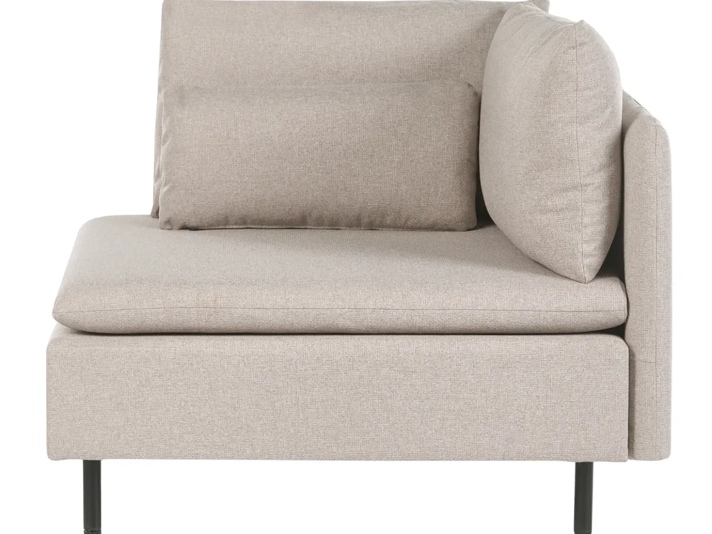Divano angolare modulare 3 posti EGERIS Tessuto Beige Lato destro