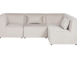 Divano angolare modulare 4 posti LEMVIG Velluto a coste Beige Lato Sinistro