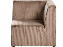 Divano angolare modulare 4 posti LEMVIG Velluto a coste Beige sabbia Lato Sinistro