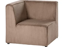 Divano angolare modulare 4 posti LEMVIG Velluto a coste Beige sabbia Lato Sinistro