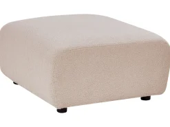 Divano angolare modulare 5 posti KIVVIK Bouclé Beige con ottomana Lato destro