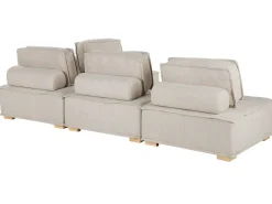 Divano angolare modulare 4 posti TIBRO Tessuto Beige chiaro Lato destro