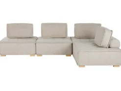 Divano angolare modulare 4 posti TIBRO Tessuto Beige chiaro Lato destro