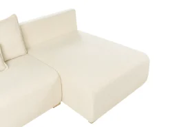 Divano angolare modulare NERBO Bouclé Bianco sporco Lato Sinistro