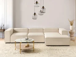 Divano angolare modulare 4 posti ARDAL Tessuto Beige Lato Sinistro