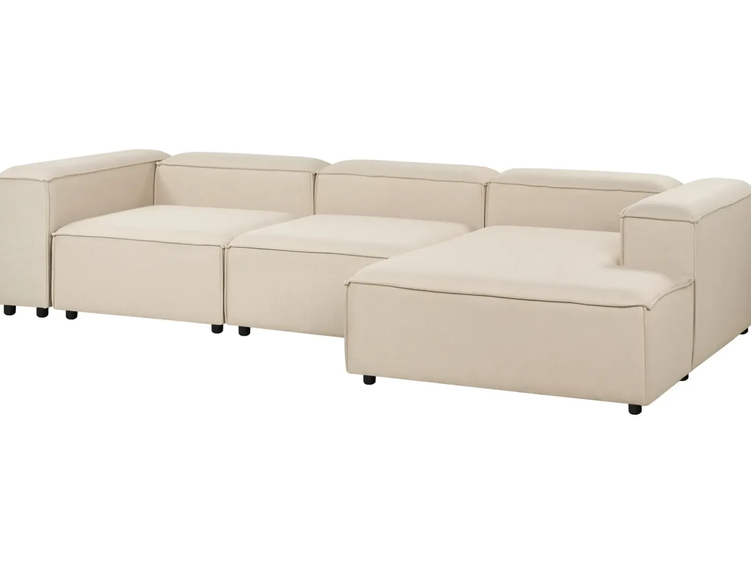 Divano angolare modulare 4 posti ARDAL Tessuto Beige Lato Sinistro
