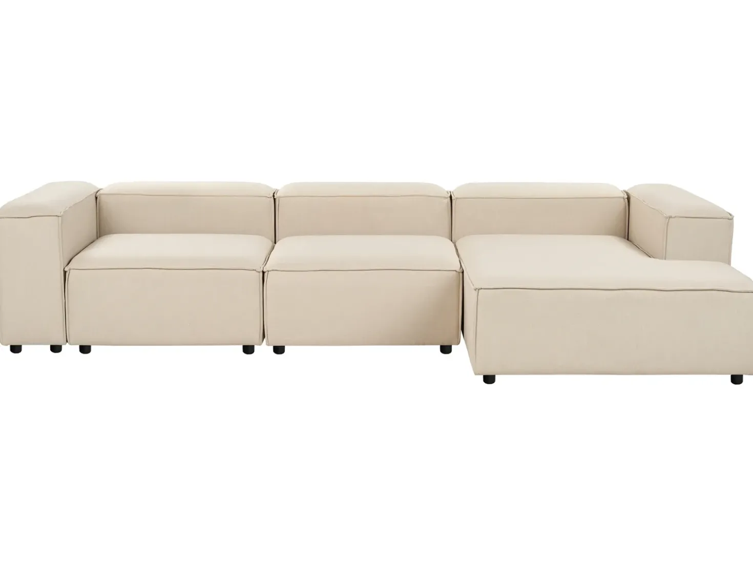 Divano angolare modulare 4 posti ARDAL Tessuto Beige Lato Sinistro