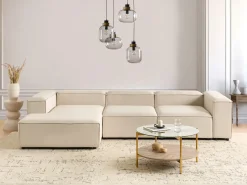 Divano angolare modulare 4 posti ARDAL Tessuto Beige Lato destro