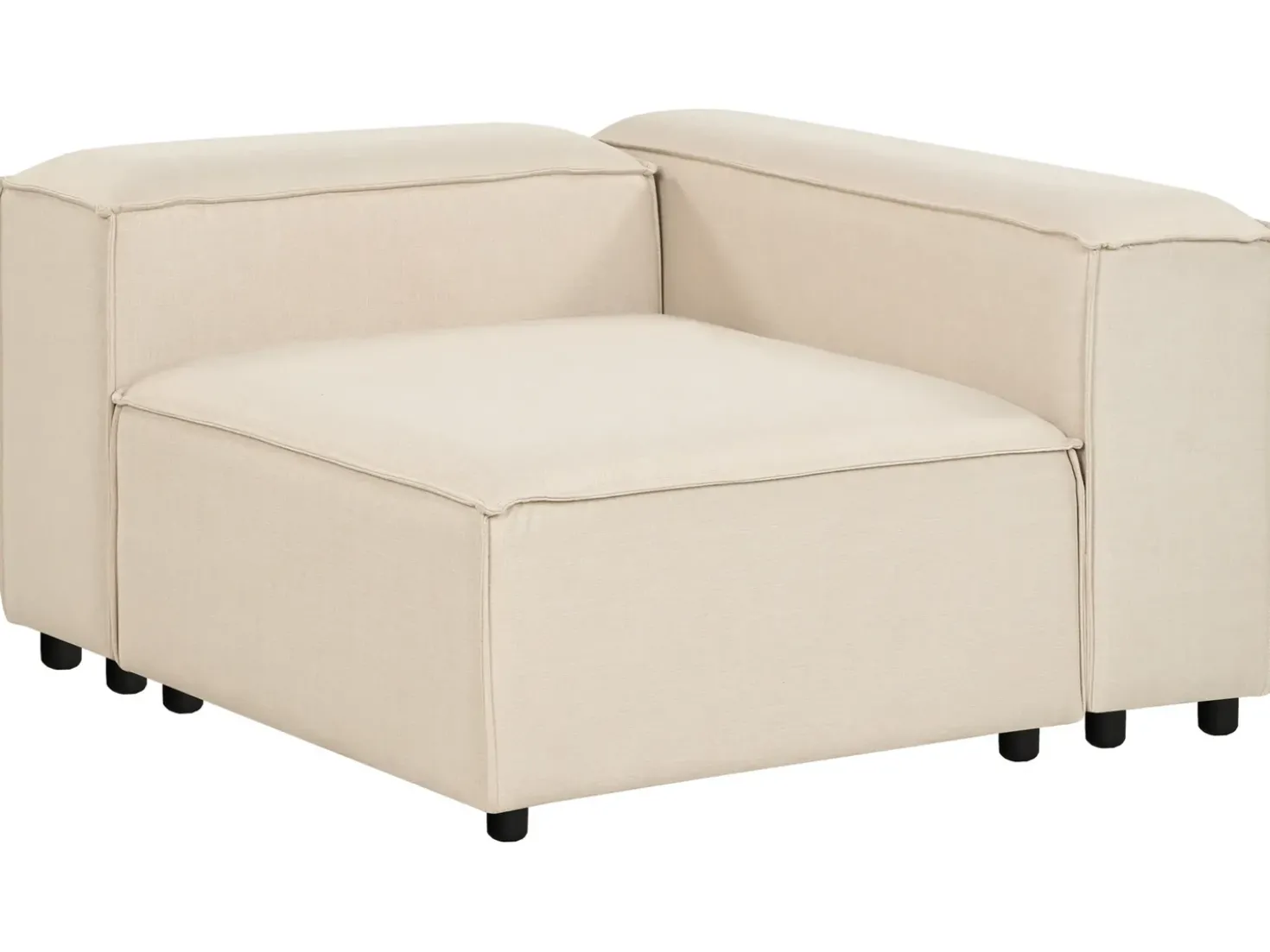 Divano angolare modulare 4 posti ARDAL Tessuto Beige Lato destro